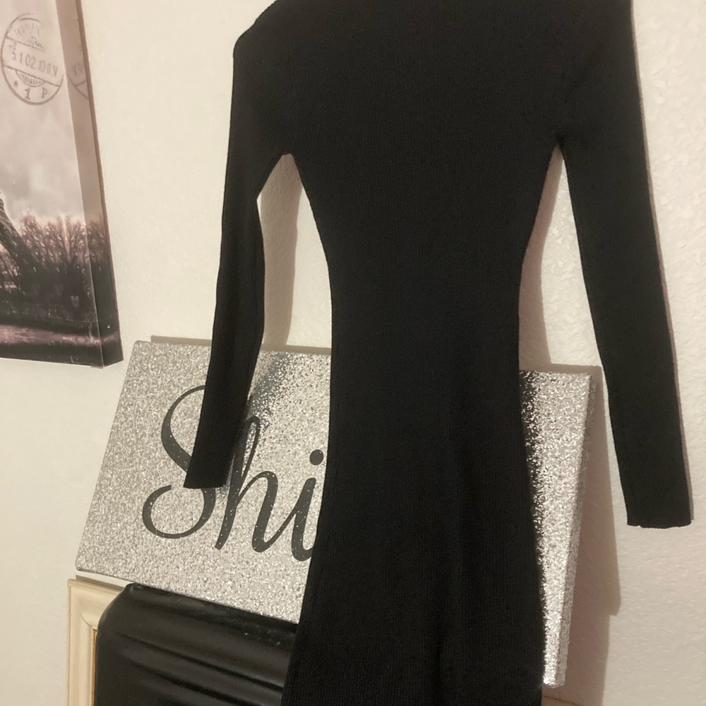 Elegant Black Long Sleeve Dress